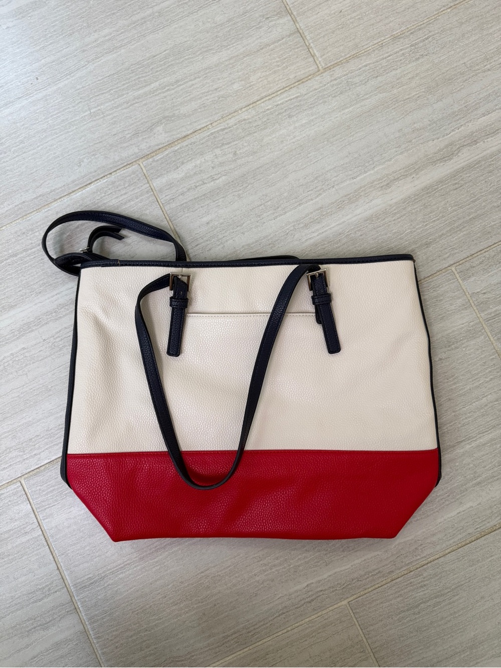 Nine West Women's Blue, Red and Cream Tote Bag